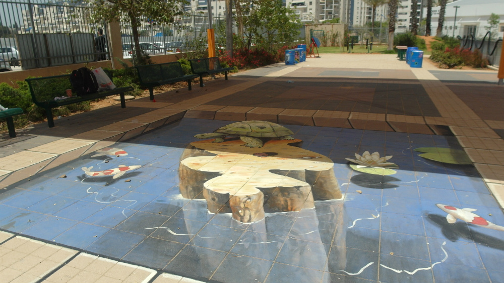 Fish Pond 3D Floor Painitng